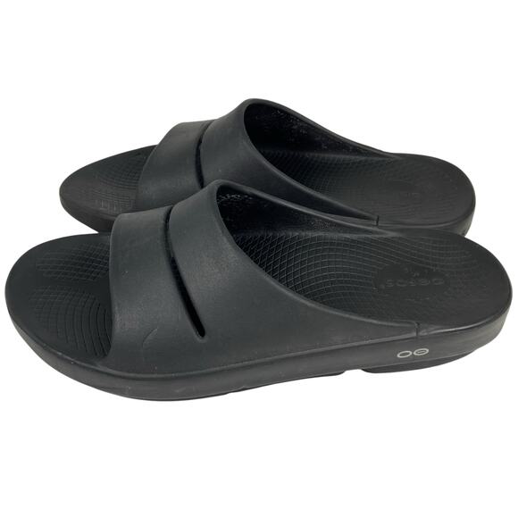 Oofos Blac Slide Sandal Adult Unisex Size Men's 11 / Women's 13 - Picture 2 of 13